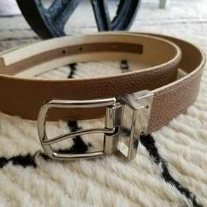 Michael Kors Reversible Leather/Canvas Belt 34"